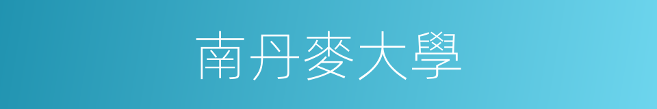 南丹麥大學的同義詞