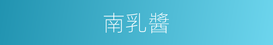 南乳醬的同義詞