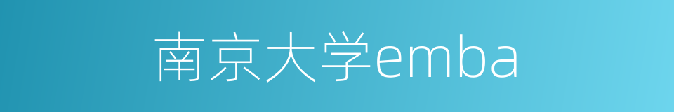南京大学emba的同义词