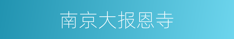 南京大报恩寺的同义词