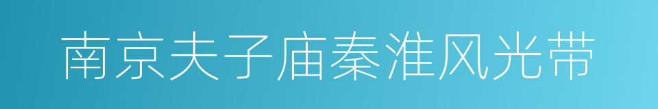 南京夫子庙秦淮风光带的同义词