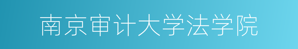 南京审计大学法学院的同义词