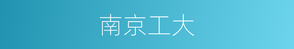 南京工大的同义词