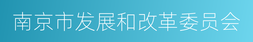 南京市发展和改革委员会的同义词