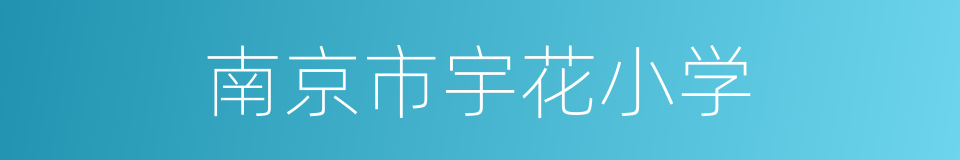 南京市宇花小学的同义词