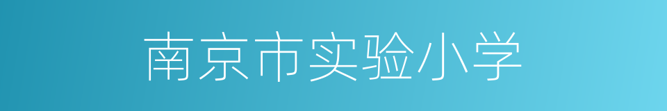 南京市实验小学的同义词