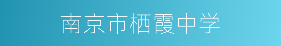 南京市栖霞中学的同义词