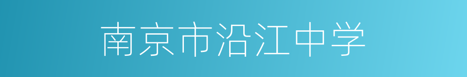 南京市沿江中学的同义词