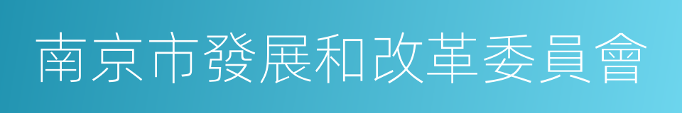 南京市發展和改革委員會的同義詞