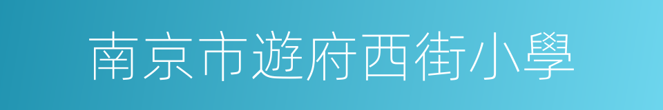 南京市遊府西街小學的同義詞