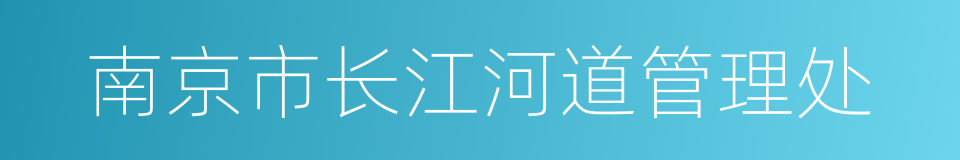 南京市长江河道管理处的同义词