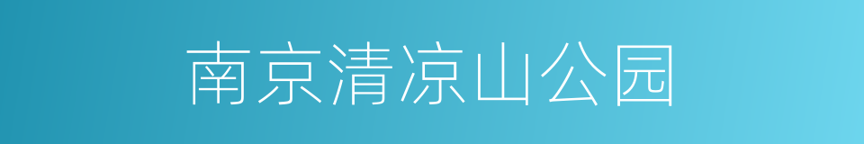 南京清凉山公园的同义词