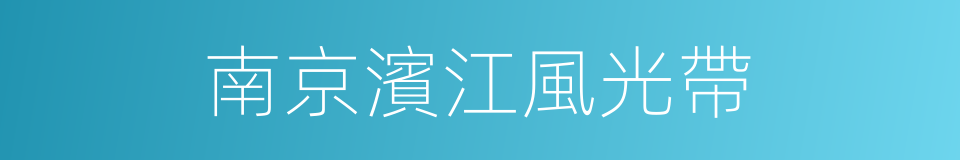 南京濱江風光帶的同義詞