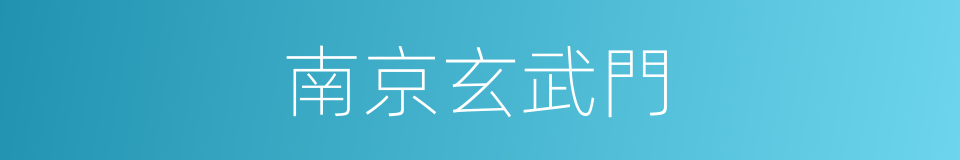 南京玄武門的同義詞