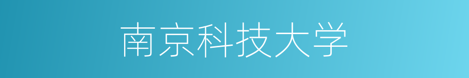 南京科技大学的同义词