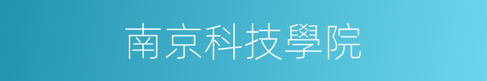 南京科技學院的同義詞