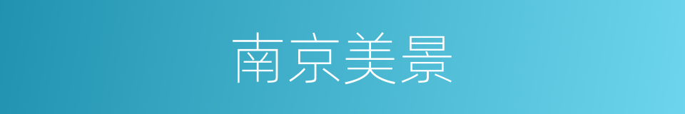 南京美景的同义词