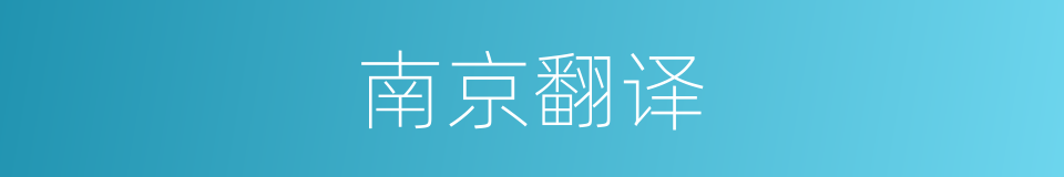 南京翻译的同义词