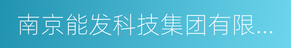 南京能发科技集团有限公司的同义词
