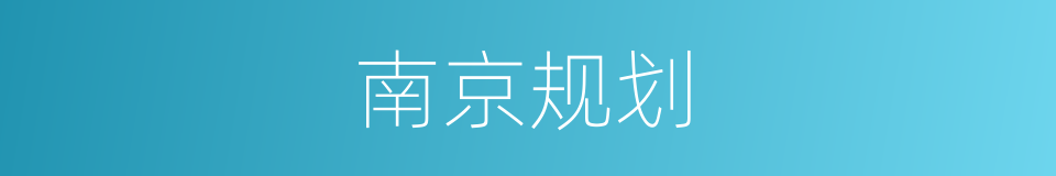 南京规划的同义词