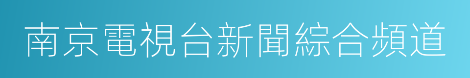 南京電視台新聞綜合頻道的同義詞