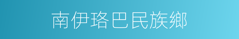 南伊珞巴民族鄉的同義詞