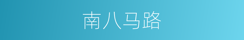 南八马路的同义词