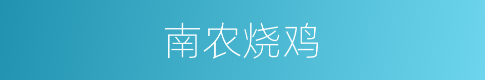 南农烧鸡的同义词
