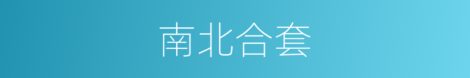 南北合套的意思