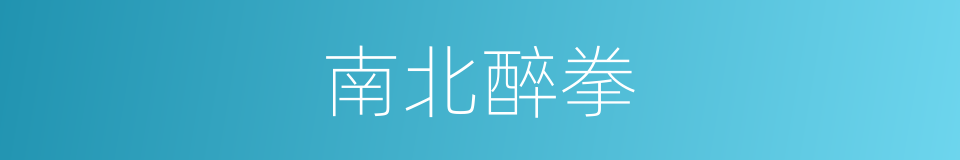 南北醉拳的同义词