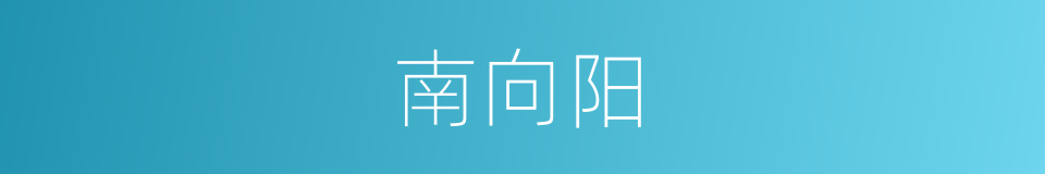 南向阳的同义词