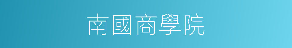 南國商學院的同義詞