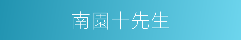 南園十先生的意思