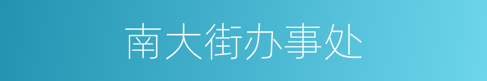 南大街办事处的同义词
