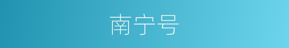 南宁号的同义词