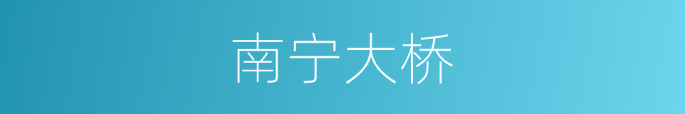 南宁大桥的同义词