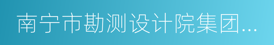 南宁市勘测设计院集团有限公司的同义词