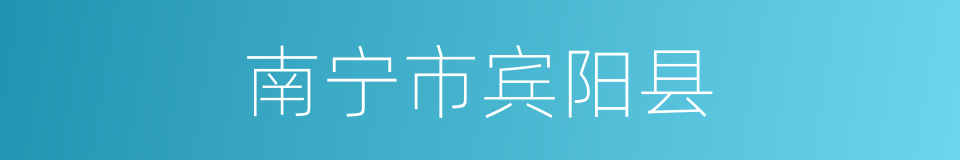 南宁市宾阳县的同义词