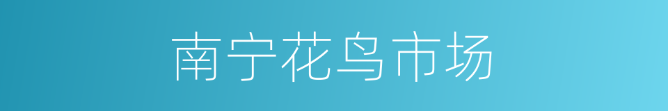 南宁花鸟市场的同义词