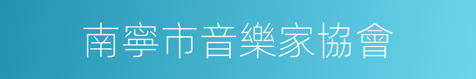 南寧市音樂家協會的同義詞