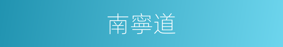 南寧道的同義詞