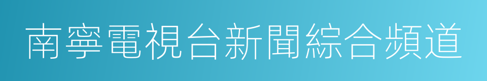 南寧電視台新聞綜合頻道的同義詞