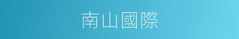 南山國際的同義詞