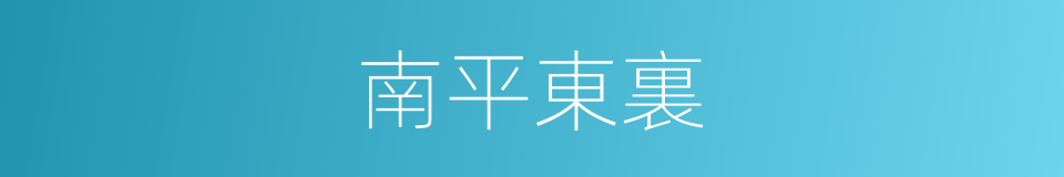 南平東裏的同義詞
