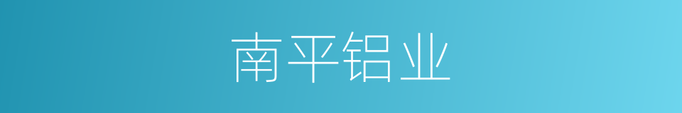 南平铝业的同义词