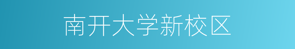 南开大学新校区的同义词
