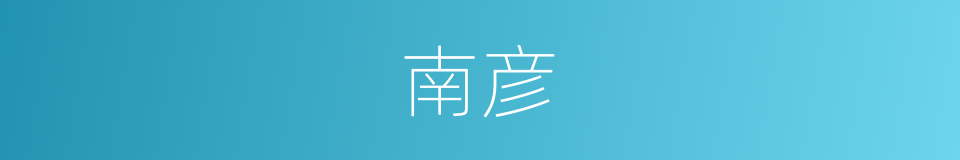 南彦的同义词