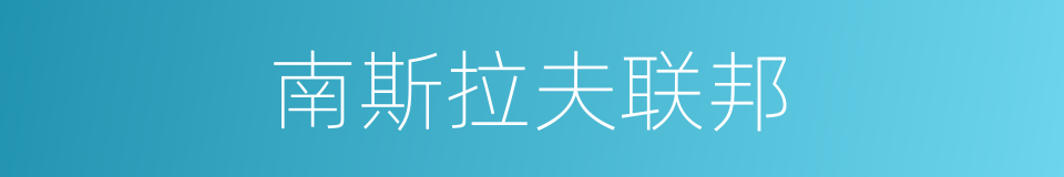 南斯拉夫联邦的同义词
