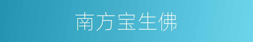 南方宝生佛的同义词