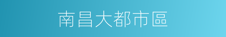 南昌大都市區的同義詞